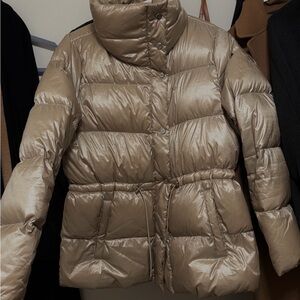Ralph Lauren Metallic Beige Puffer Jacket